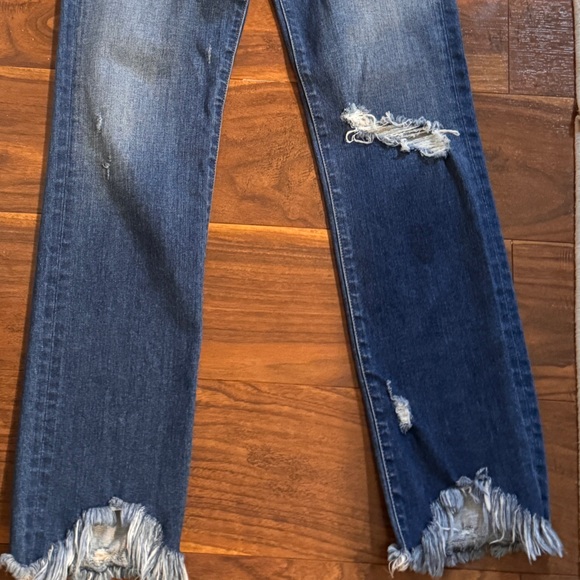 SIMKHAI River distressed high-rise straight leg jeans - Picture 7 of 9